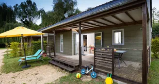 Camping le Pont des Fées - Baugé-en-Anjou - locatif : chalet 4-6 personnes