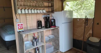Tentes lodge au camping Domaine la Chabanne