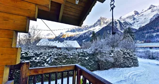 chalet l'orée du bois - les houches - vue balcon