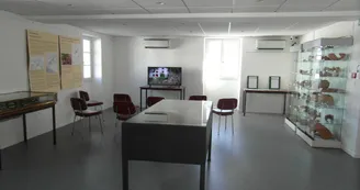 Musée du Camp Romain Usakoa - salle avec vidéo - Saint Jean le Vieux