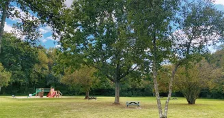 aire de jeux et pique nique etang beugnon thireuil