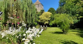 Gîte-Michel-St-Méard-parc-vue-clocher Gîte-Michel-St-Méard-parc-vue-clocher