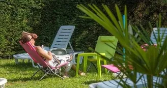 Les Chalets de la Gazonne vue piscine Les Chalets de la Gazonne vue piscine
