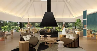 Vue Lounge Cheminée