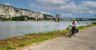 Viarhôna entre Viviers et Bourg-Saint-Andéol, pont du Robinet et défilé de Donzère